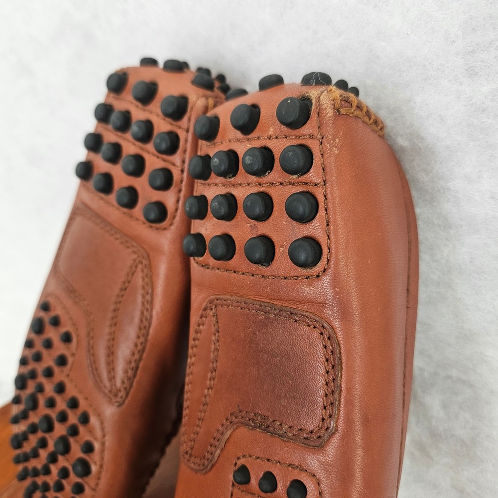 Lands End Leather Driving Loafers Moccasins Brown Slip On Shoes Mens Size 4 - Picture 8 of 9